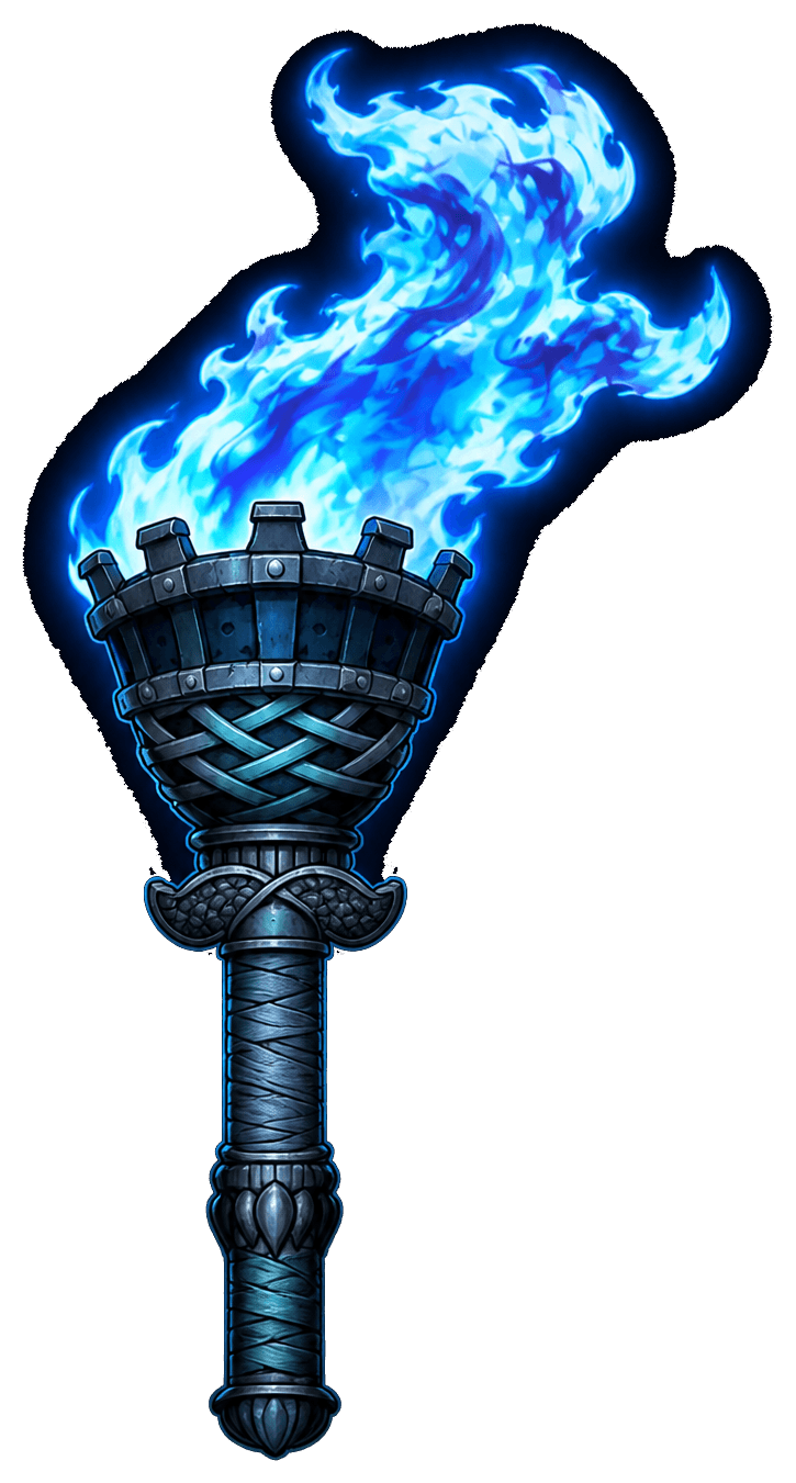 Blueflame torch emblem
